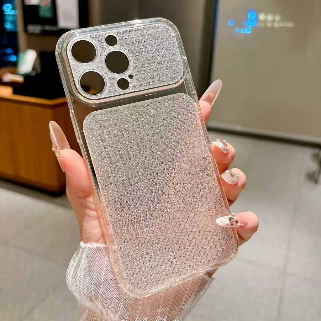 Heat Dissipation Mesh Breathable Case - Przezroczyste, siatkowe etui na telefon z