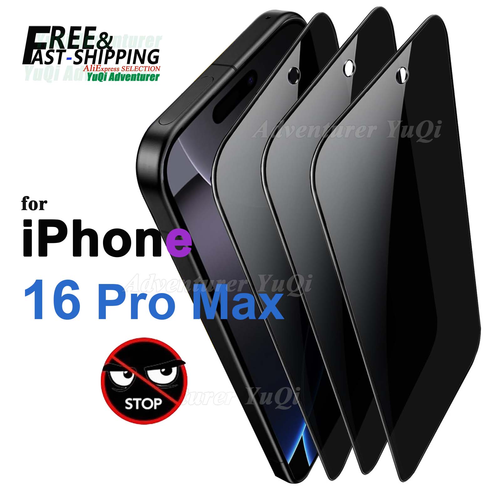 Anti Spy Privacy Glass Case - Antyszpiegowska osłona ekranu dla iPhone'a 16