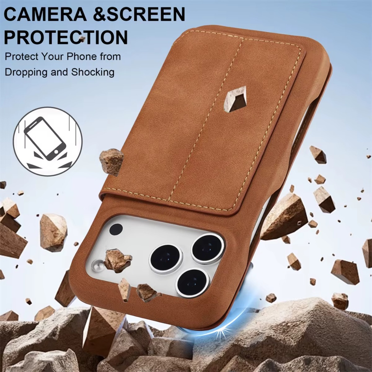 Skórzany portfel z magnetyczny – Leather Wallet Card Holder Phone Cover recenzja i cena