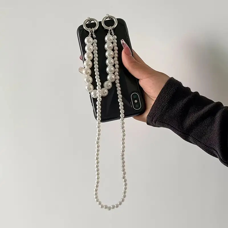 Podwójna perła tkane smycz na  – Crossbody Lanyard Neck Strap Case recenzja i cena