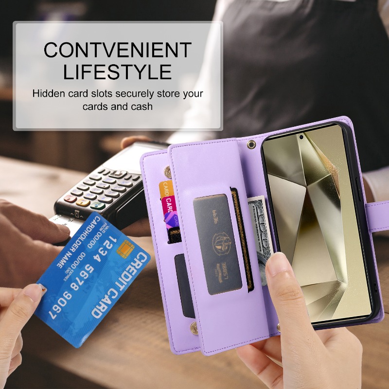 Etui na telefon z zamkiem błys – Leather Wallet Card Holder Phone Cover recenzja i cena